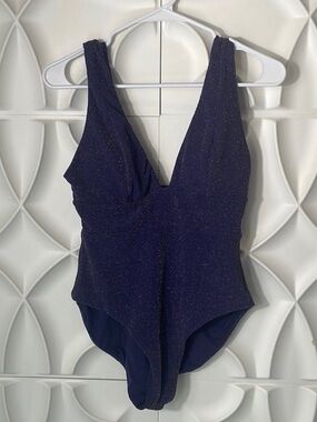 Andie swim purple glitter one piece swimsuit sz S.  49